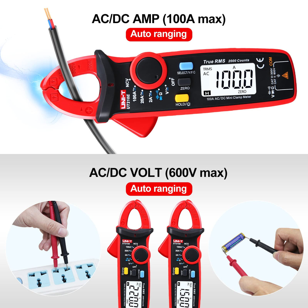 Mini Digital Clamp Meter & Phillips Screwdriver Q405