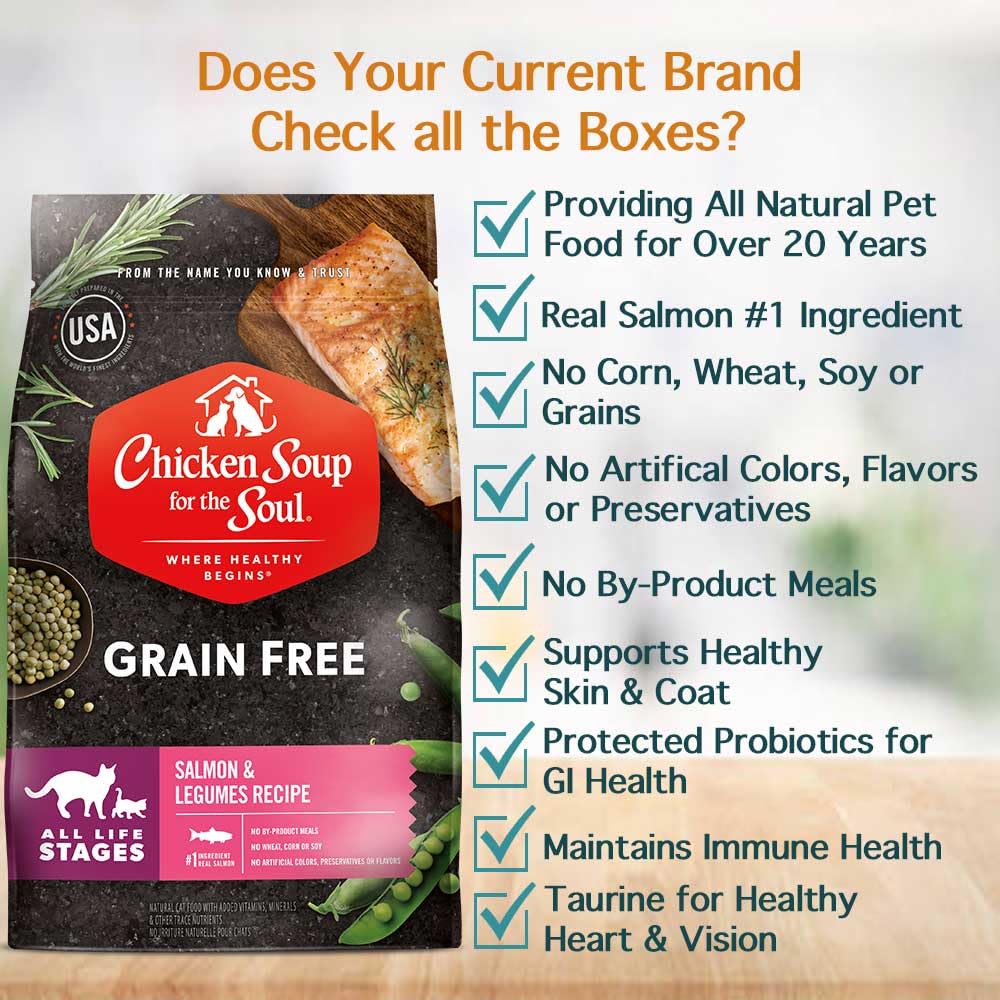 All Natural Grain-Free Dry Cat Food Salmon & Legumes 4lb R58682