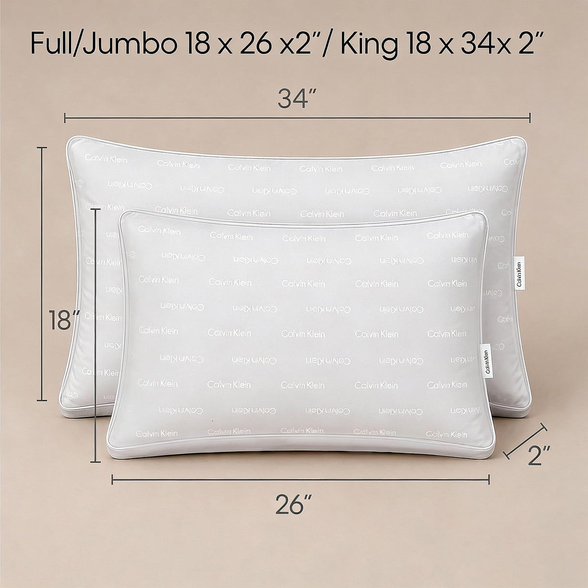 Queen Size Set of 2 Medium Soft Pillows W121994