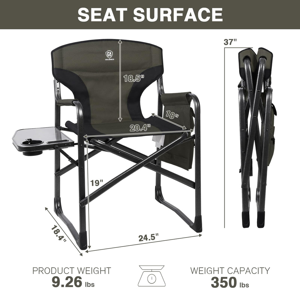 Lightweight Aluminum Director Camping Chair Q42703