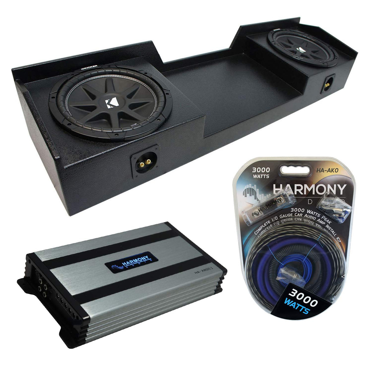 Dual 12" Loaded Sub Box Enclosure with Amplifier N48185