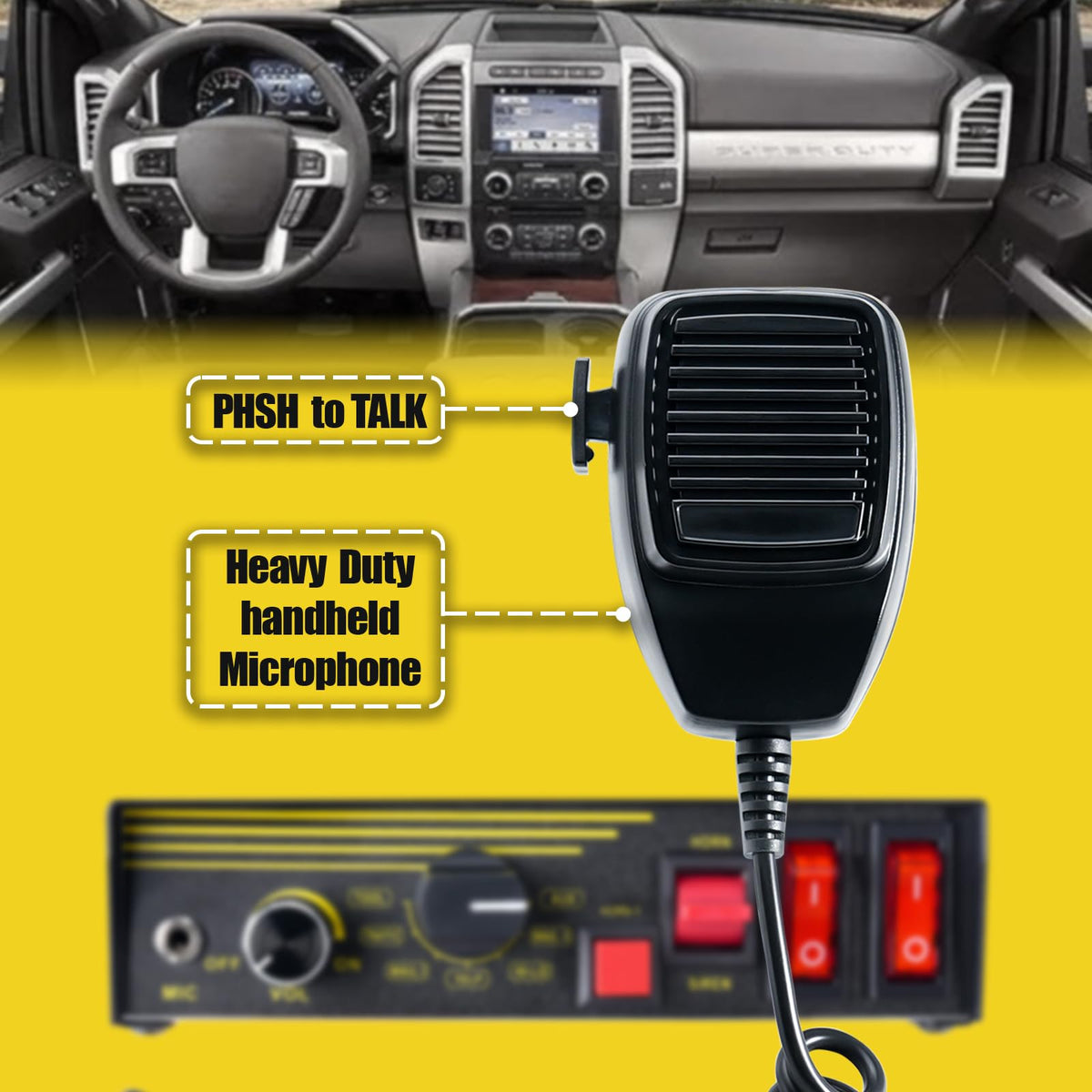 12V 400W 9 Tones Emergency Siren PA System with Microphone K477847