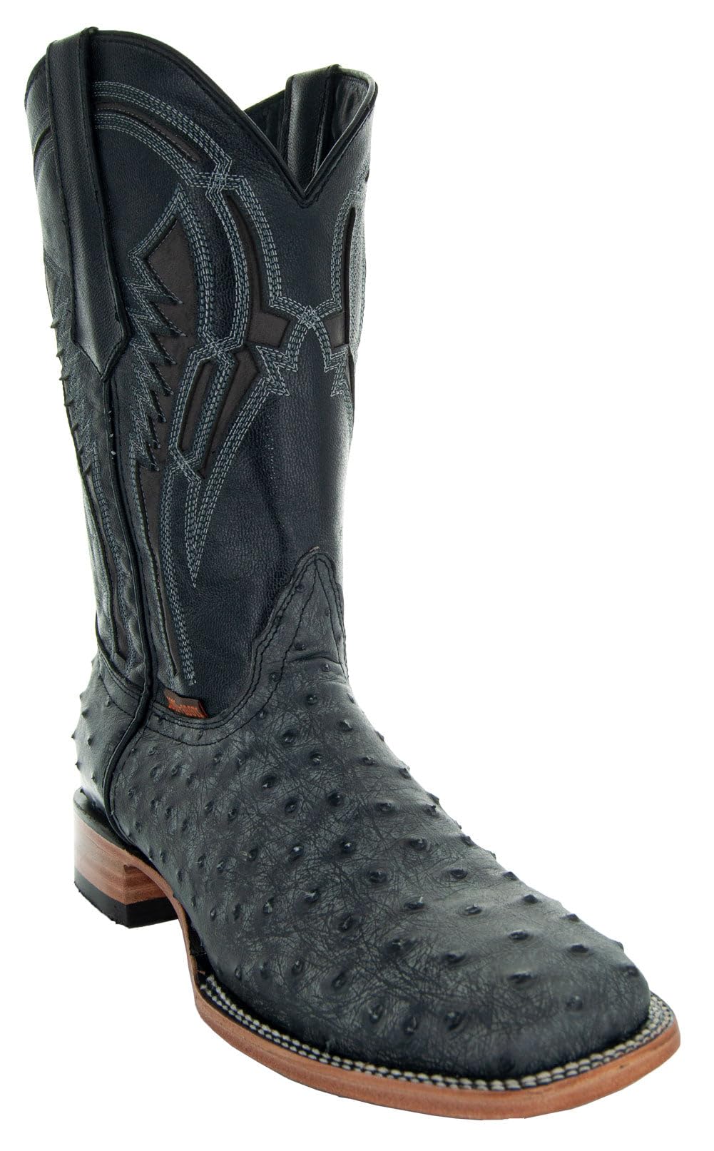 Ostrich Print Cowboy Boots Y688117