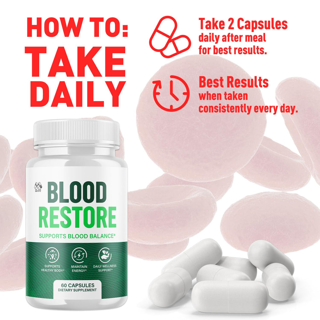 All Natural Blood Health Support Capsules 60 Capsules G310