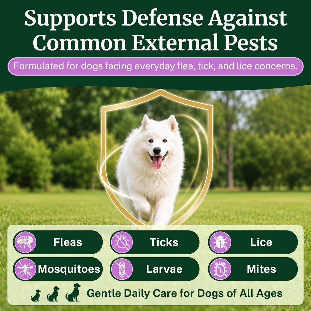 Dog Flea and Tick Prevention Chewables H8655
