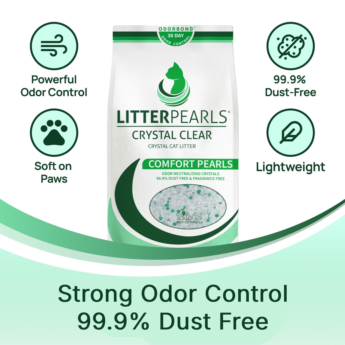 Unscented Non-Clumping Crystal Cat Litter, 7 lb Y3816