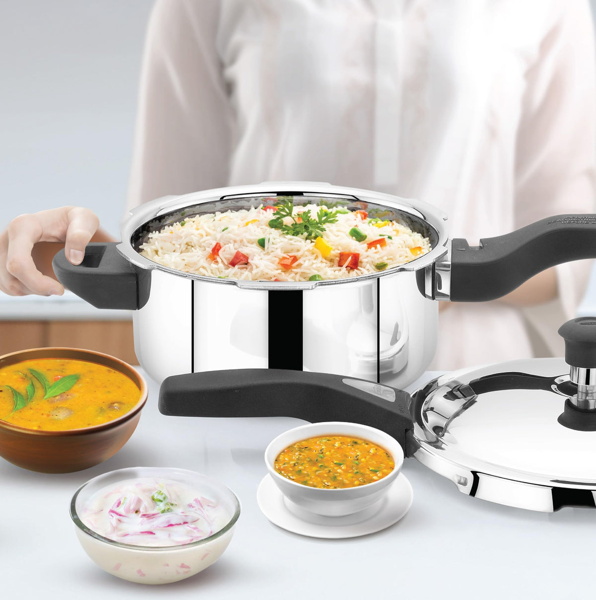 Triply Stainless Steel Pressure Cooker 3 Liter A405