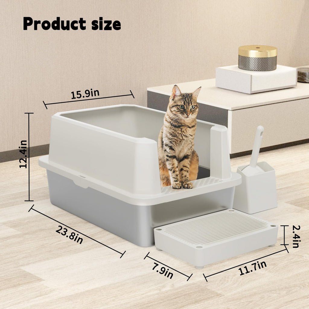 Stainless Semi-Closed Litter Box V230356