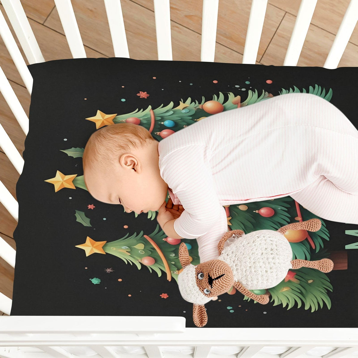 Soft Breathable Stretchy Microfiber Crib Sheets S709