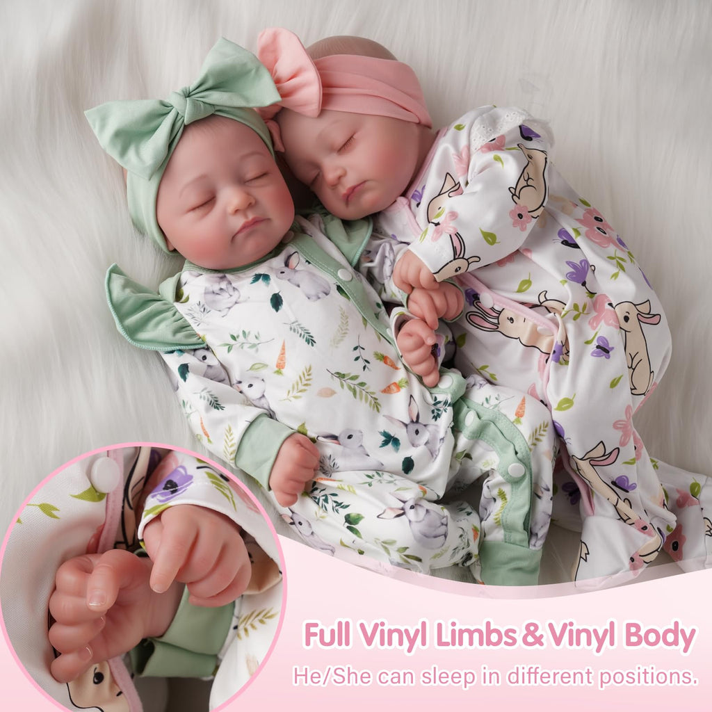 Lifelike Reborn Baby Dolls Twins 20 inch C20737