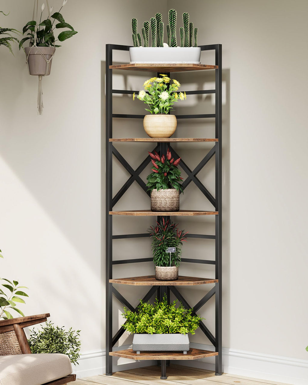 69.3" 5-Tier Corner Bookshelf Q7940
