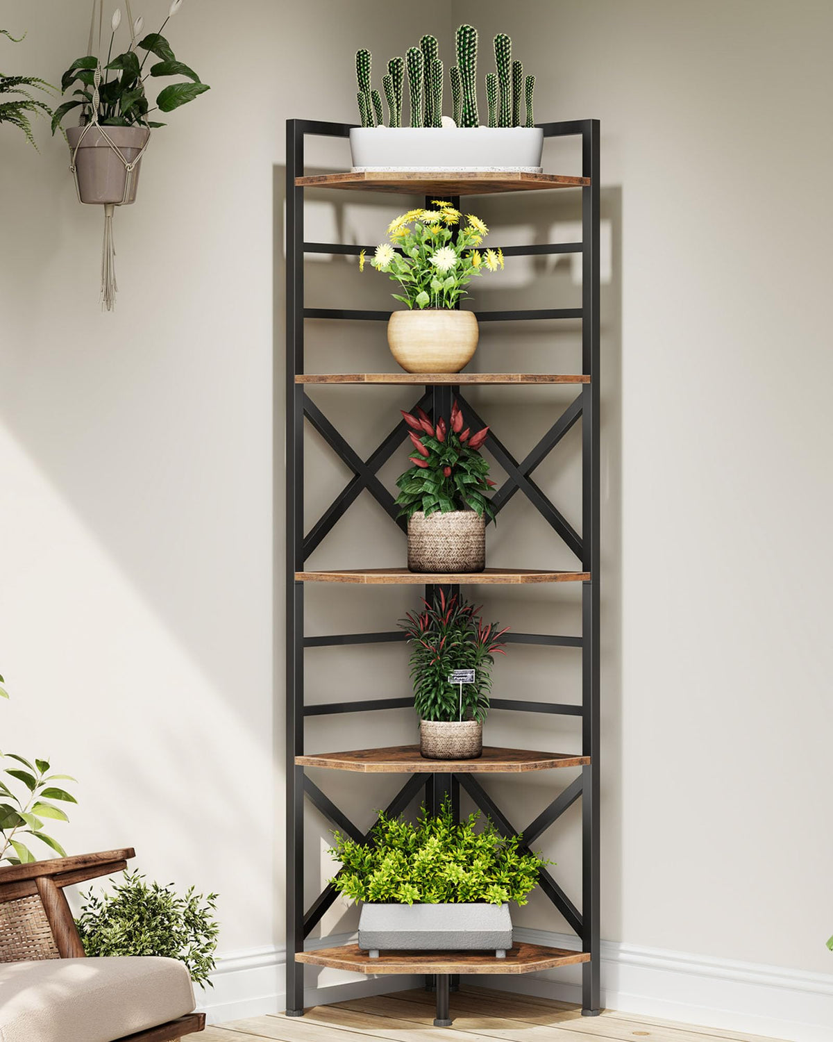 69.3" 5-Tier Corner Bookshelf Q7940