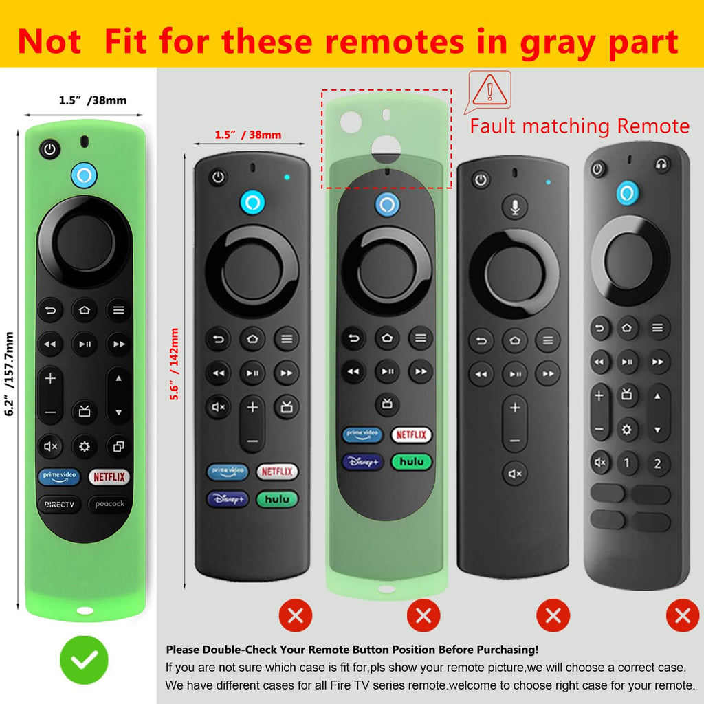 Silicone Remote Case 2pcs Nightglow Green and Blue C6492