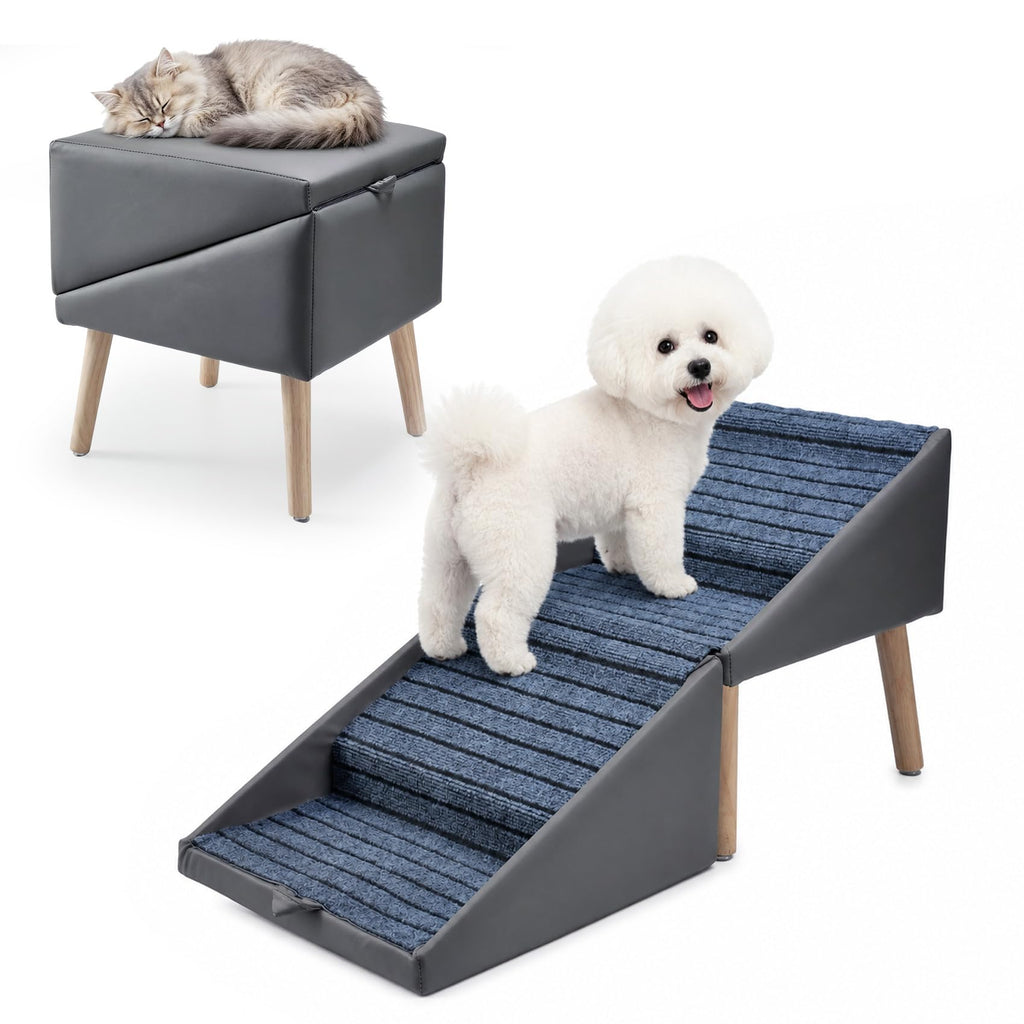 Foldable 4 Steps Non-Slip Pet Stairs W34838