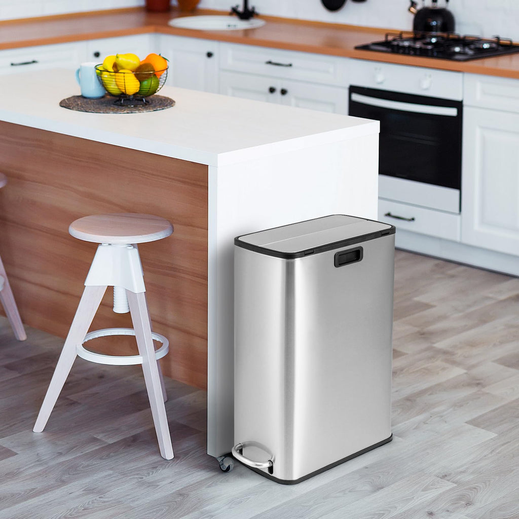 12 Gallon Stainless Steel Kitchen Trash Can I16635