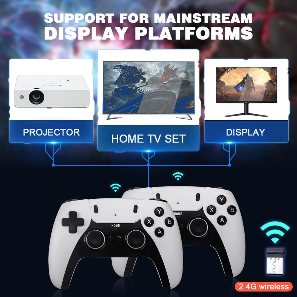 Wireless Retro Game Stick with 20000+ Classic Games, 4K HDMI, Dual 2.4G Controllers, 128GB D2048