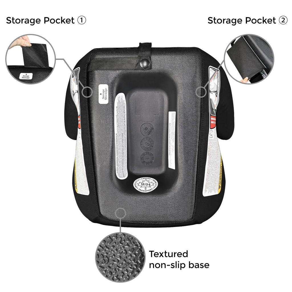 Black Backless Booster Car Seat, Pack of 2 I7271