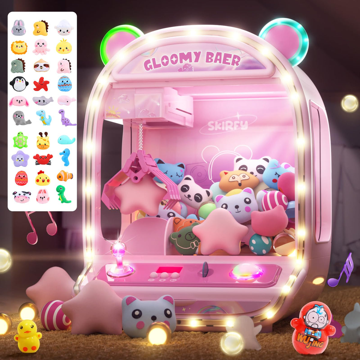 Large Claw Machine Arcade Toy with LED Light and Adjustable Sound S526959