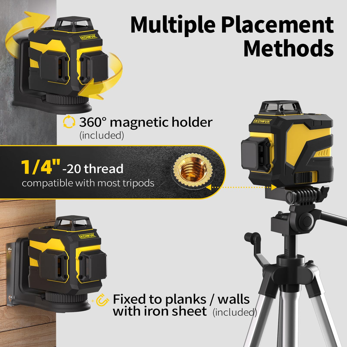 Laser Level with 12 Green Lines E813