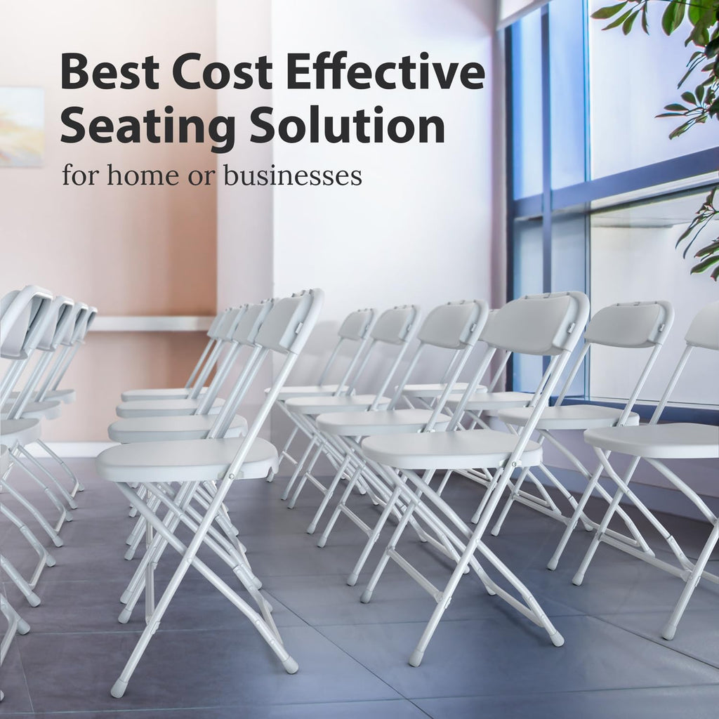 White Foldable Plastic Chair 9 Pack F8069