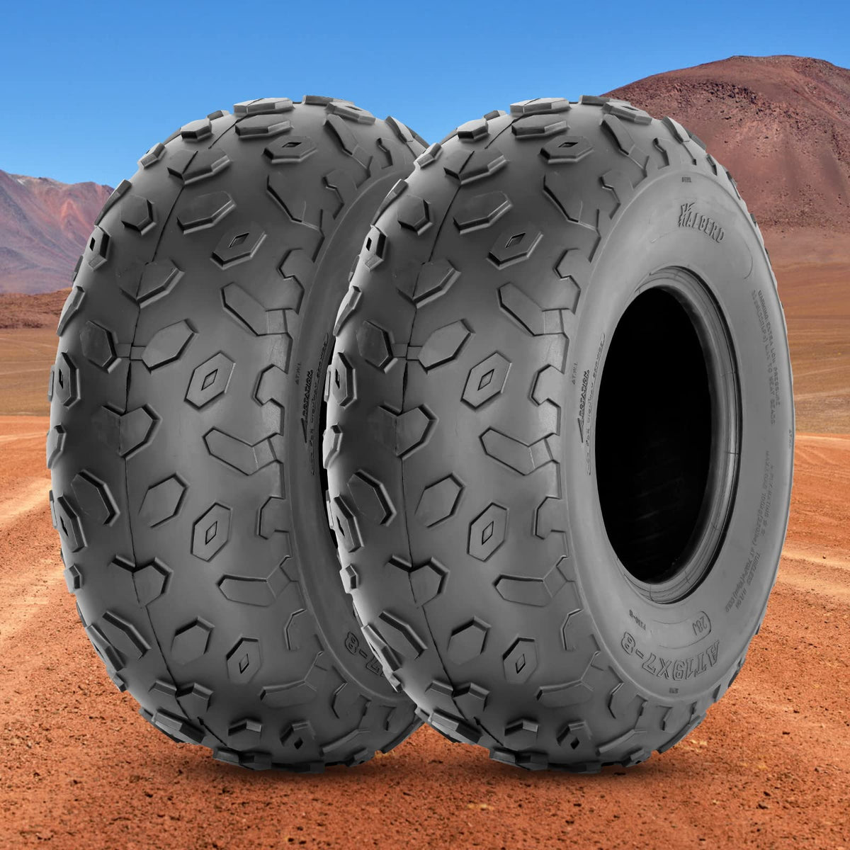 19x7-8 ATV UTV Tires Set of 2 Tubeless F11072