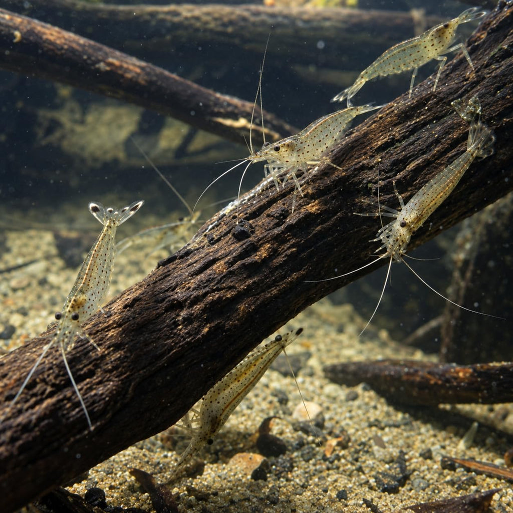 10 Freshwater Aquarium Shrimp Live E4055