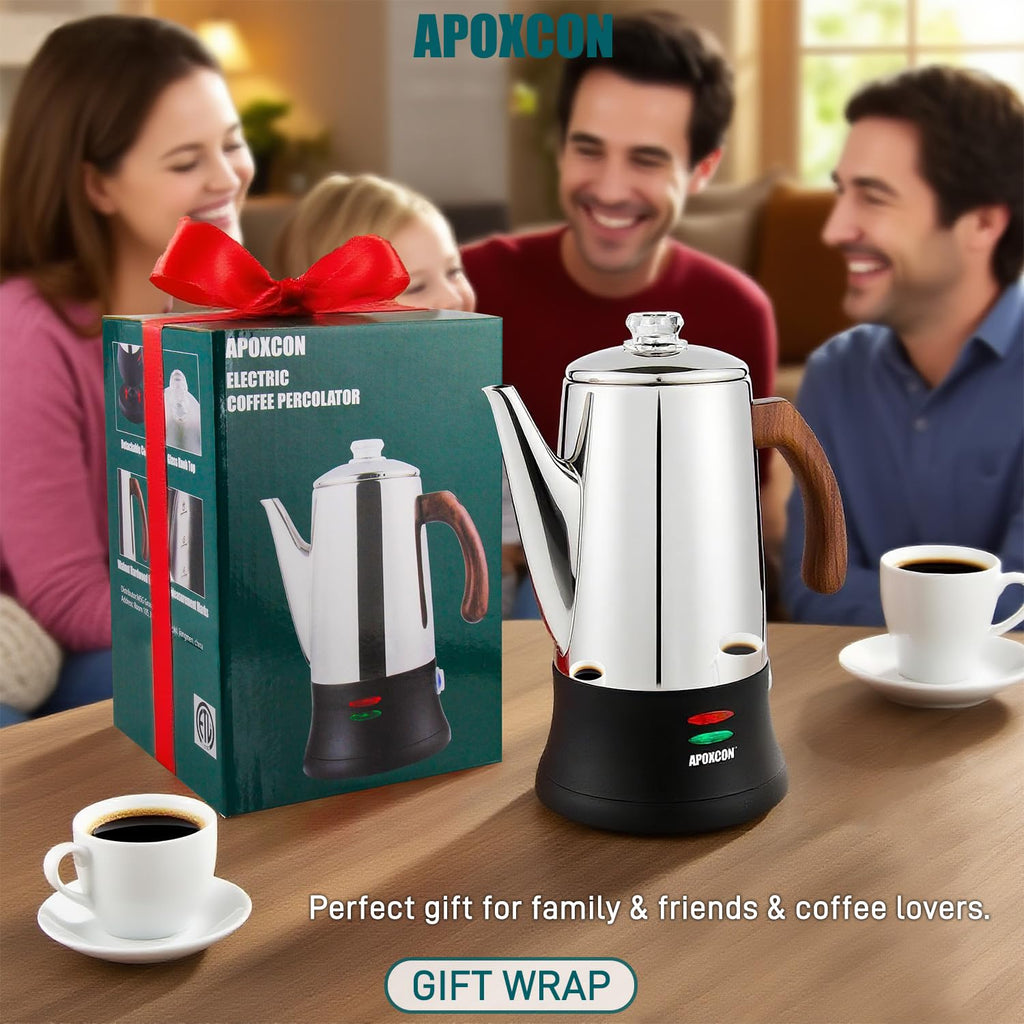 Electric Stainless Steel Coffee Percolator 8 Cup Y4697