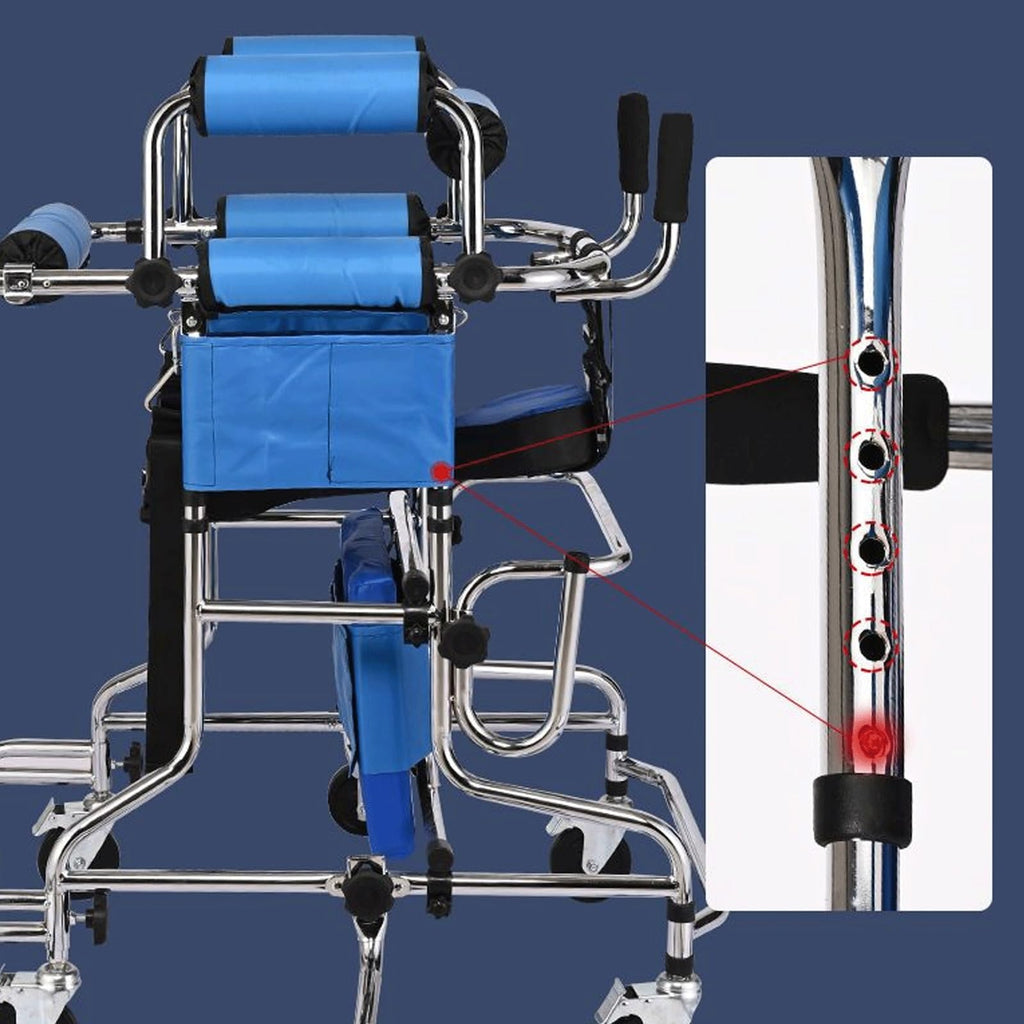 Folding Height-Adjustable Pediatric Walker with Stainless Steel Frame P943978