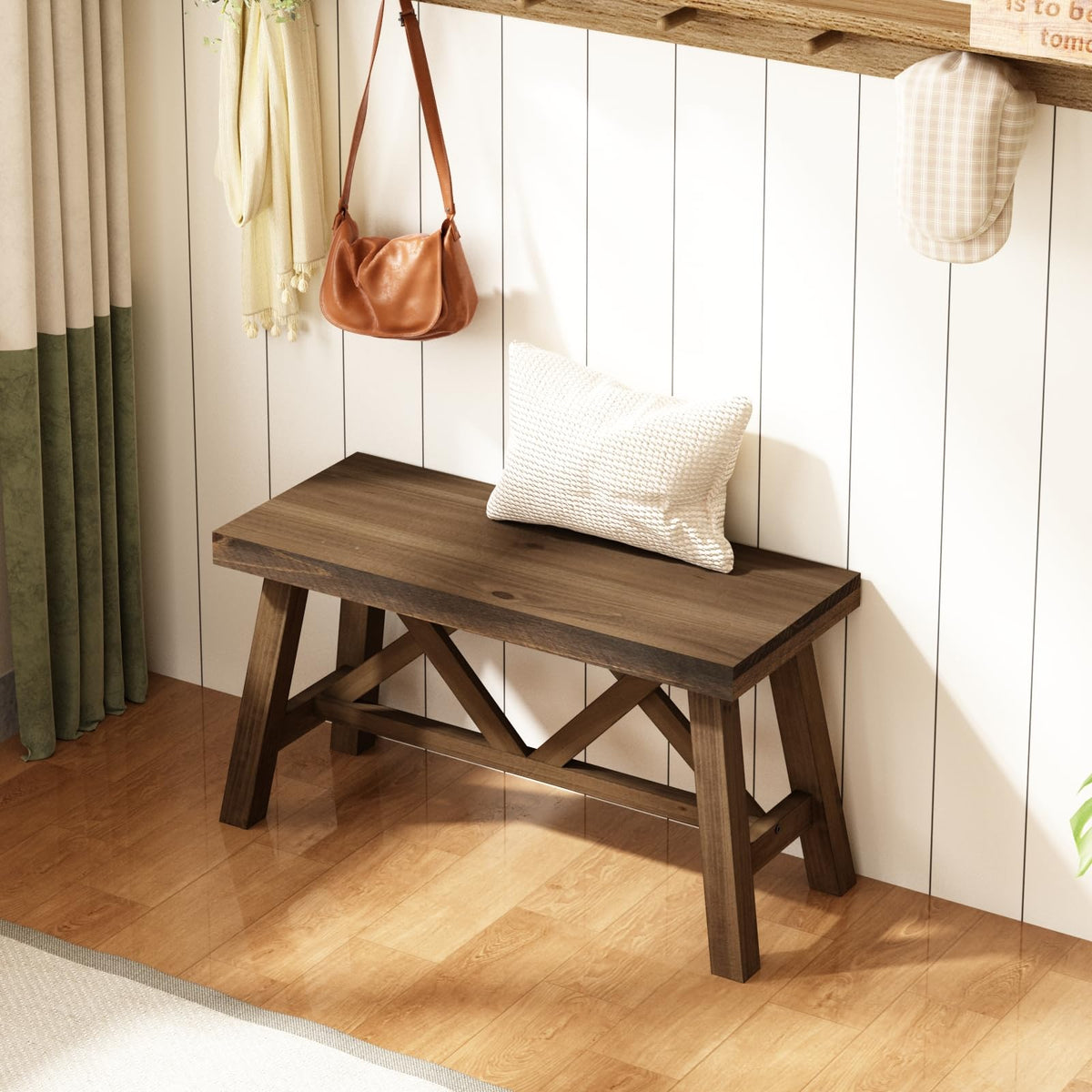 30" Solid Wood Bench O540