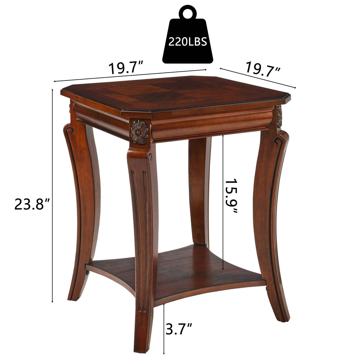 Set of 3 Solid Wood Coffee Table Q41427
