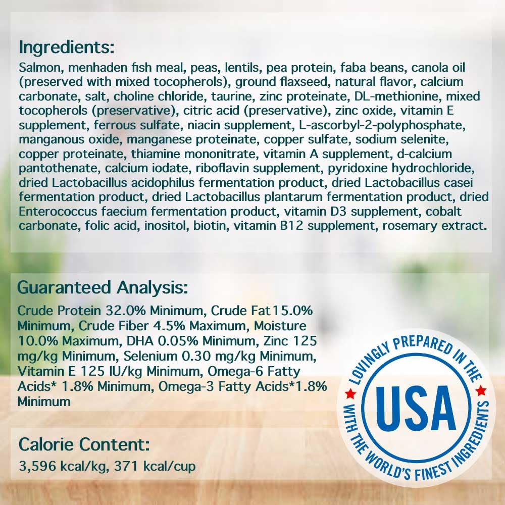 All Natural Grain-Free Dry Cat Food Salmon & Legumes 4lb R58682
