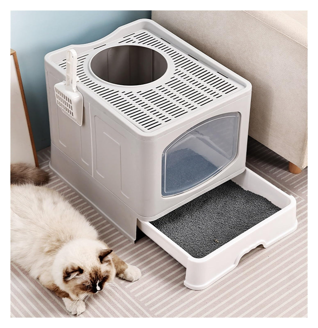 Foldable Cat Litter Box with Lid B37937