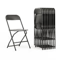 Black Plastic Folding Chair 10-Pack E856