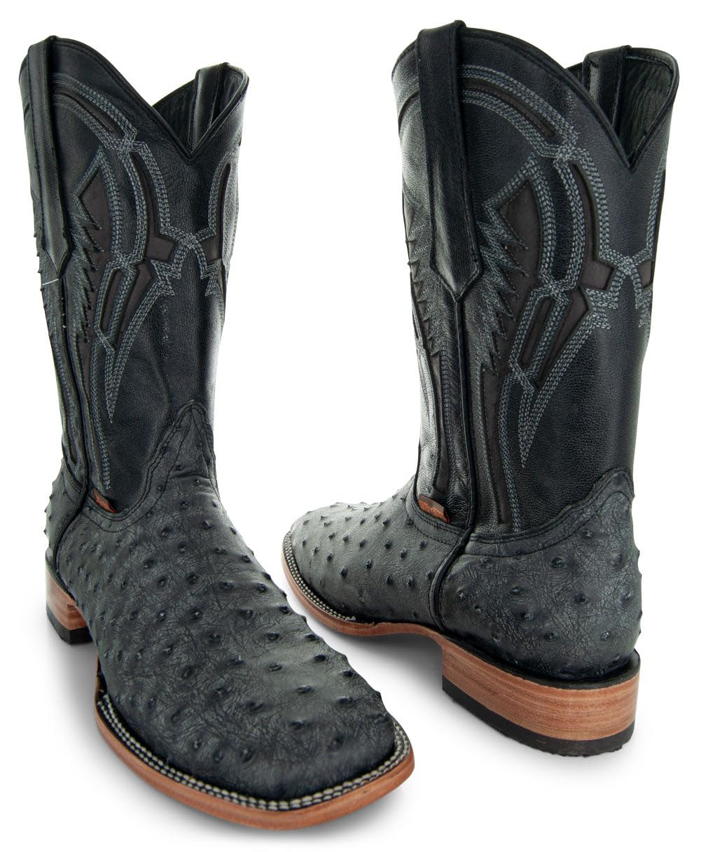 Ostrich Print Cowboy Boots Y688117