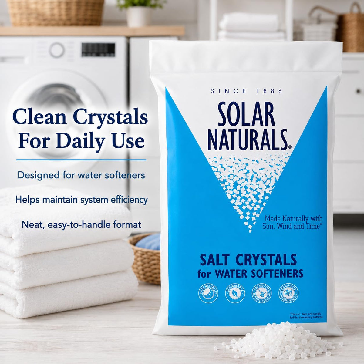 Natural Salt Crystals 40lb 4-Pack G38512