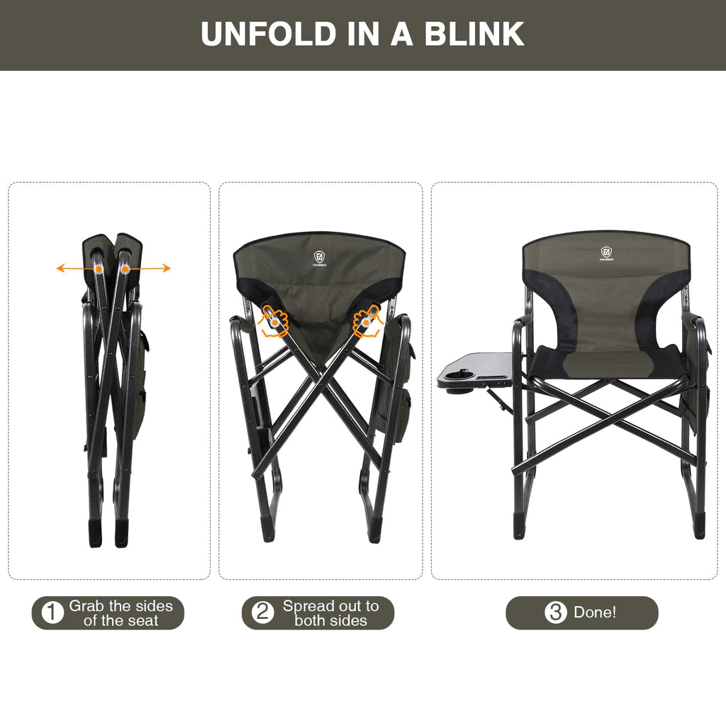 Lightweight Aluminum Director Camping Chair Q42703