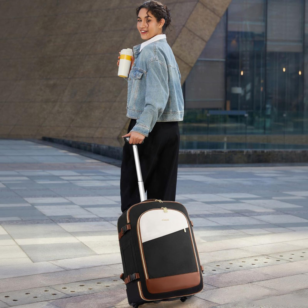 Rolling Backpack with Wheels, 17 Inch 57L Water Resistant I668