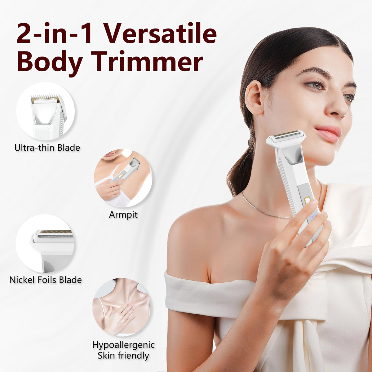 2-in-1 Waterproof Bikini Trimmer C439
