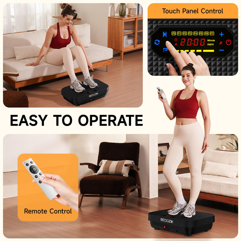 Black Vibration Plate with Bands K56290