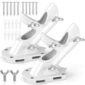 Flag Pole Holder Heavy-Duty Aluminum 1" Inner Diameter 2 Positions White 2 Pack X526