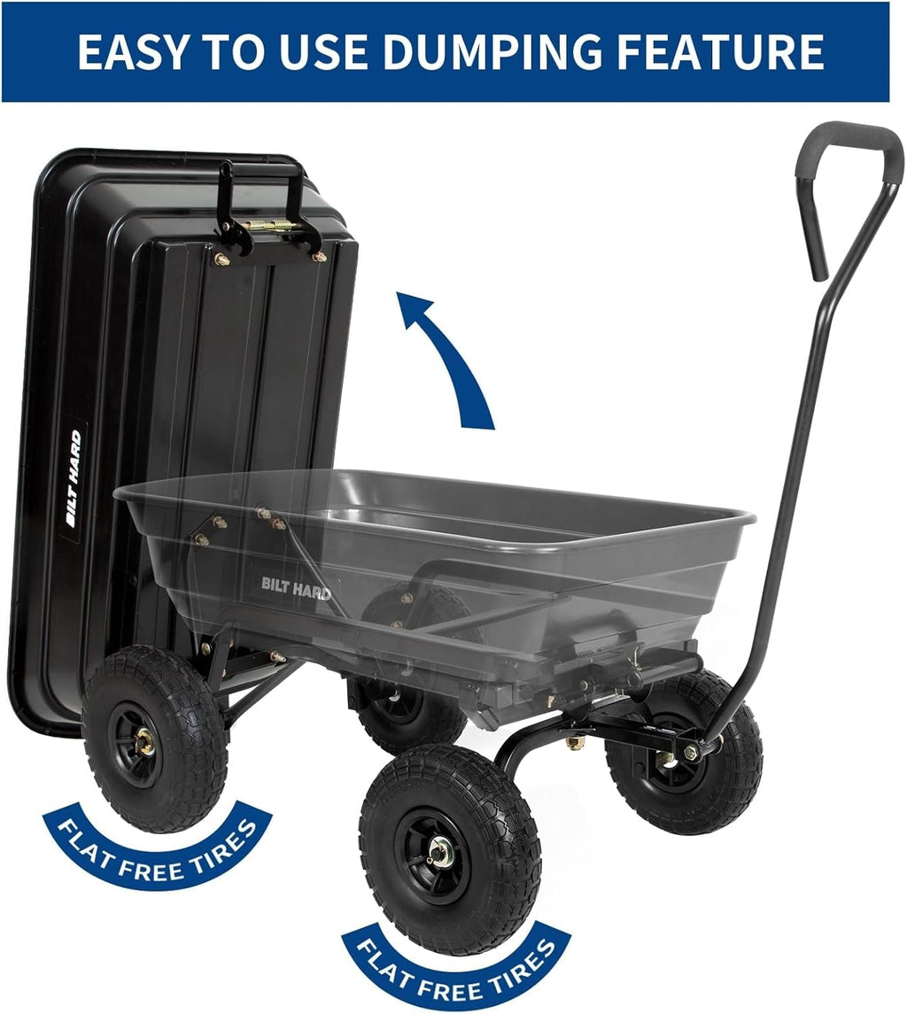 Poly Garden Dump Cart 600 lbs 4 Cu Ft N63696
