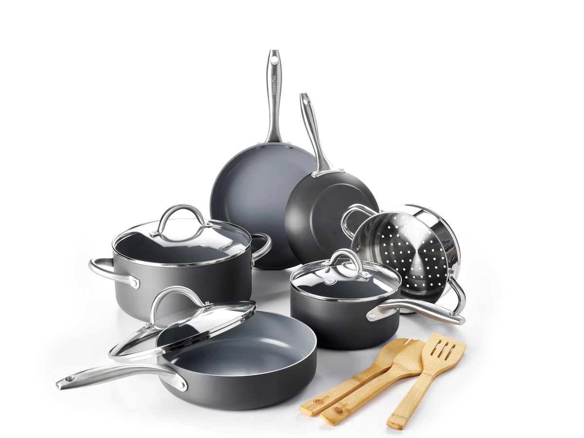 Hard Anodized Ceramic Nonstick 12 Piece Cookware Set N590