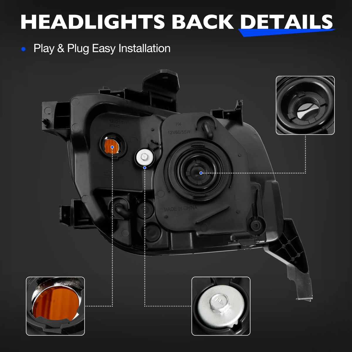 Halogen Headlight Assembly J4028