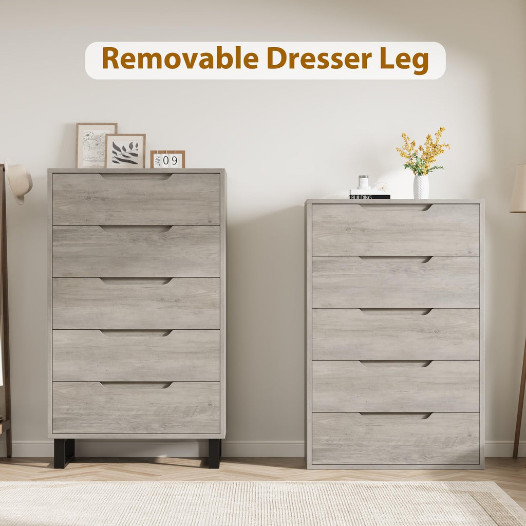 5 Drawer Vertical Dresser with Storage D7703