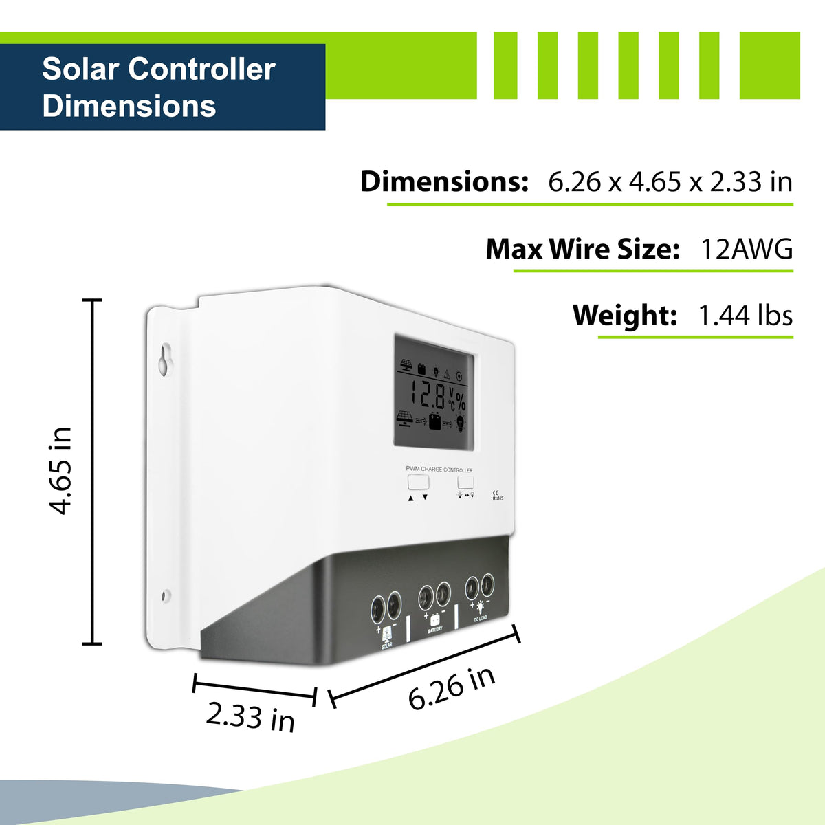 200W 12V Solar Power Kit with 200W Mono Rigid Solar Panels and 30A PWM Charge Controller X758