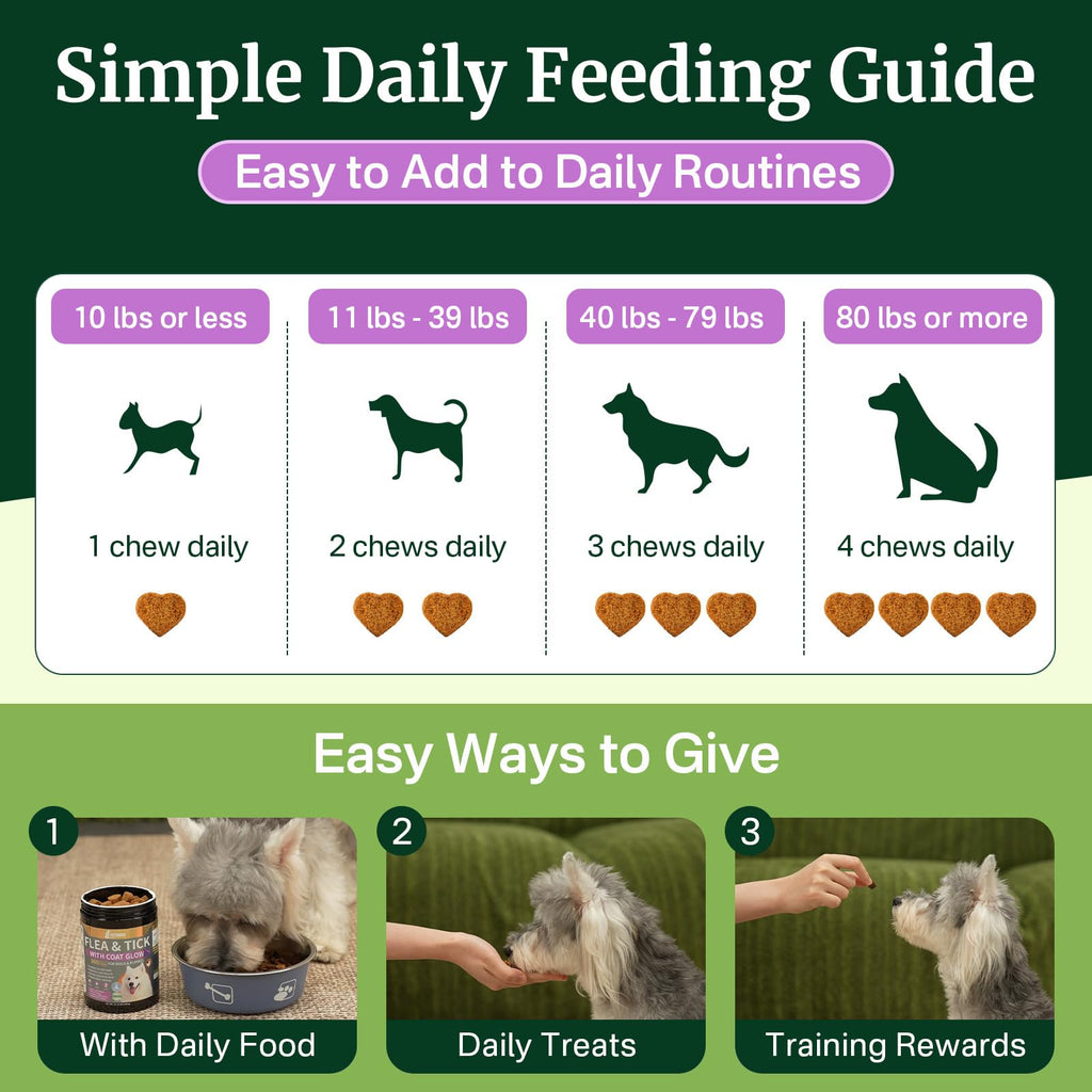 Dog Flea and Tick Prevention Chewables H8655