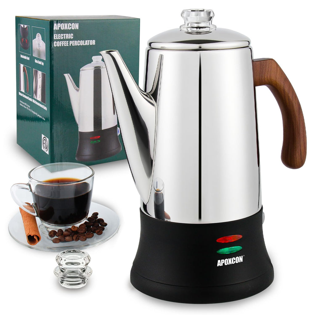 Electric Stainless Steel Coffee Percolator 8 Cup Y4697