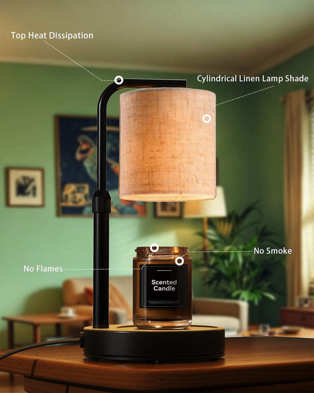 Dimmable Candle Warmer Lamp with Timer F6547
