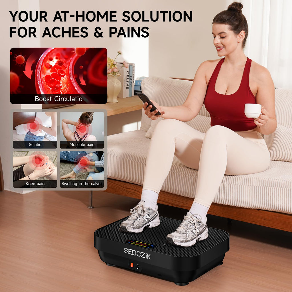 Black Vibration Plate with Bands K56290