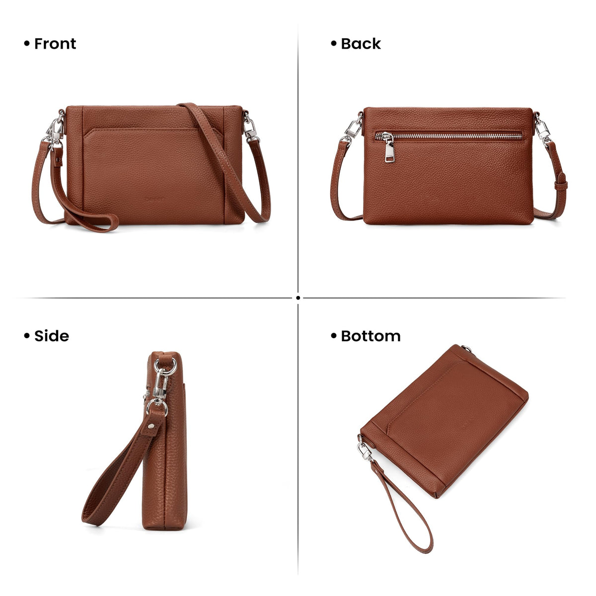Genuine Leather Wristlet Wallet with Built in Wallet X186995